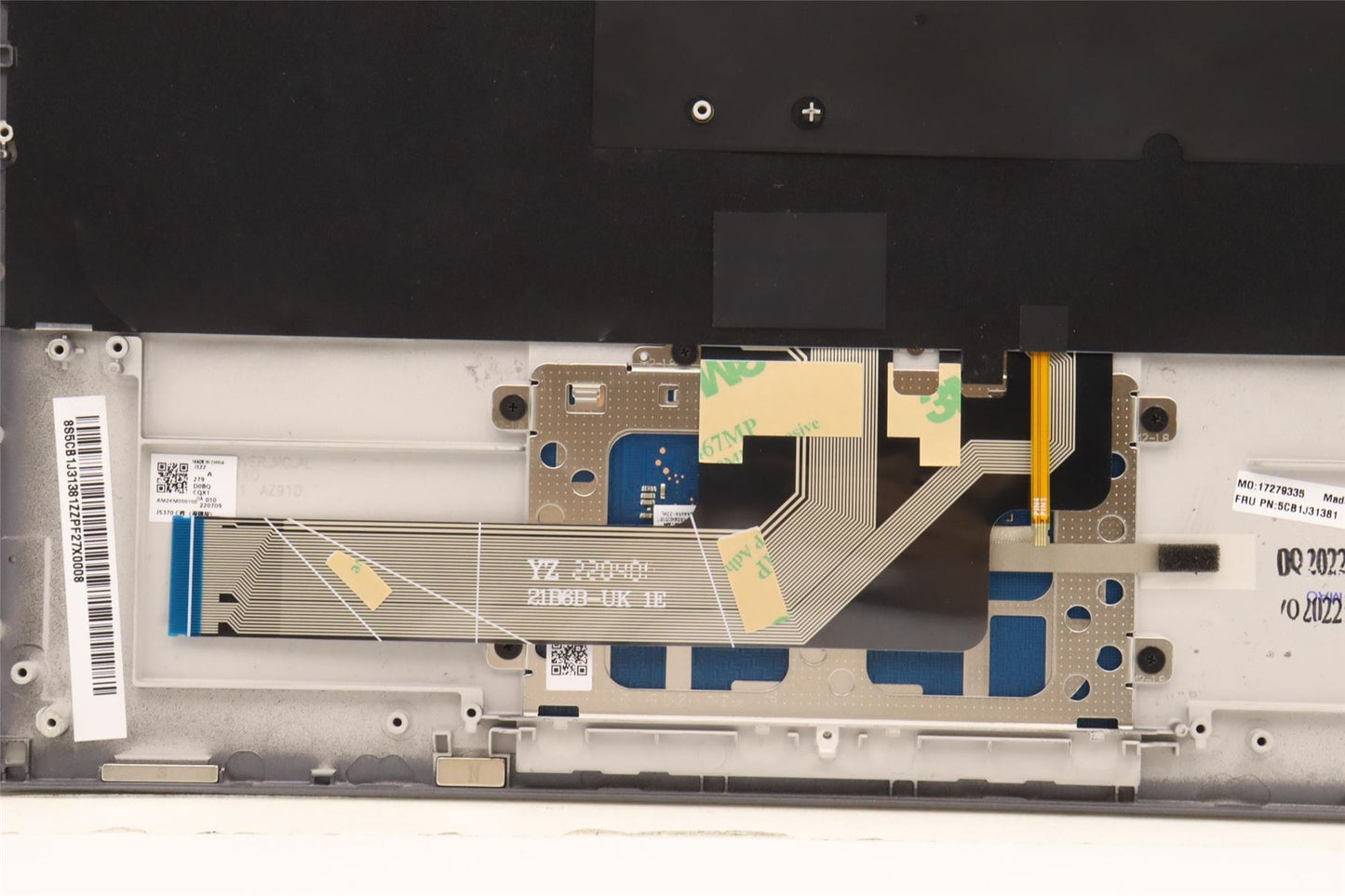 Lenovo Yoga 7 13IAP7 Palmrest Cover Touchpad Keyboard Belgian 5CB1J31381