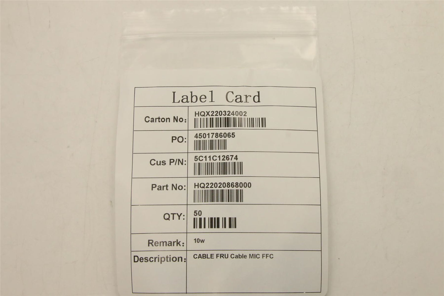 Lenovo FRU Cable MIC FFC 5C11C12674