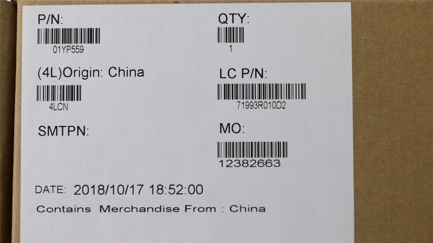 Lenovo NB_KYB FRU COMO FL,SRX,KBBL,BK,NRD 01YP559