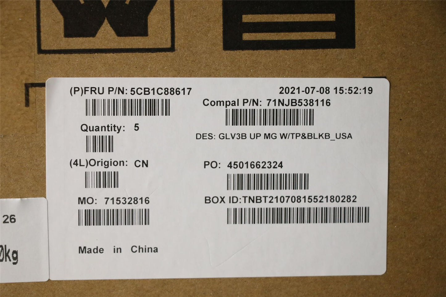 Lenovo ThinkBook 15 G3 ACL Keyboard Palmrest Top Cover US Grey 5CB1C88617