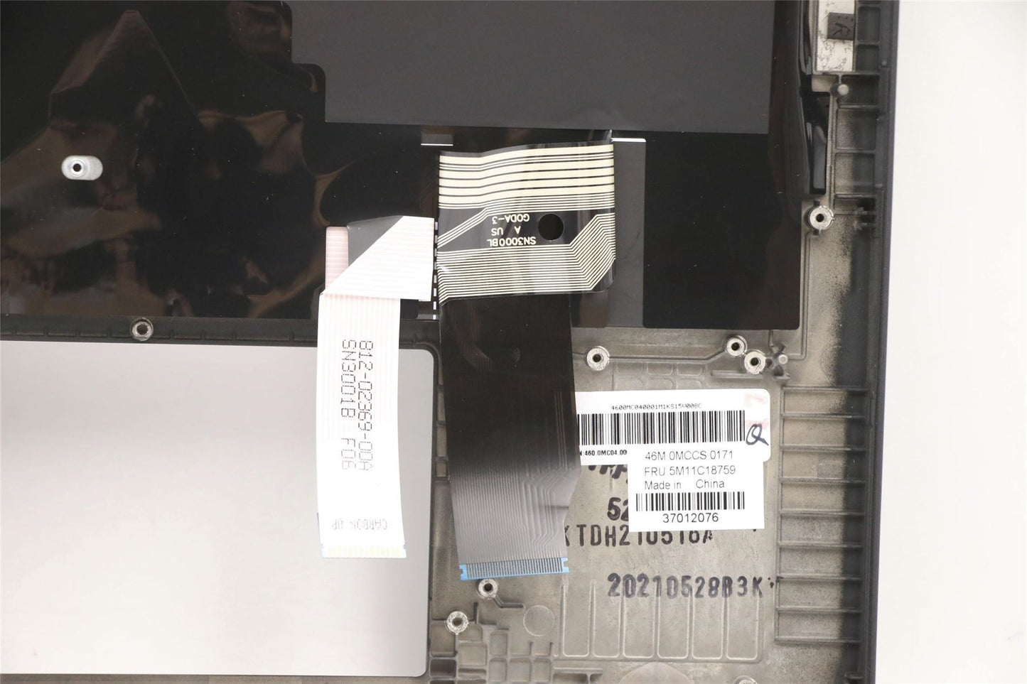 Lenovo ThinkPad X13 Gen 3 X13 Gen 2 Keyboard Palmrest Top Cover Black 5M11C18759