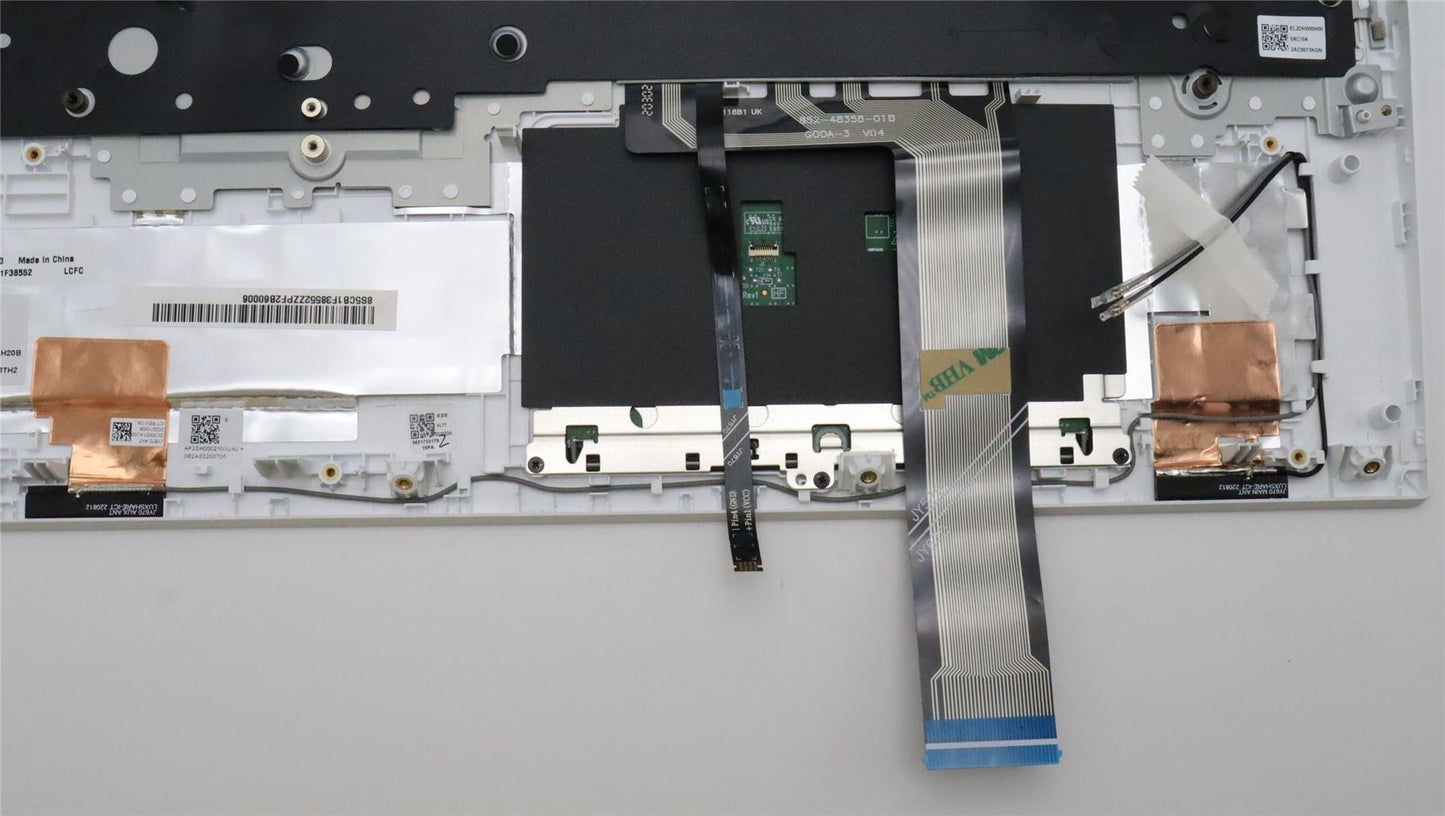 Lenovo 5 16IAH7H Palmrest Cover Touchpad Keyboard Belgian Storm Grey 5CB1F38552