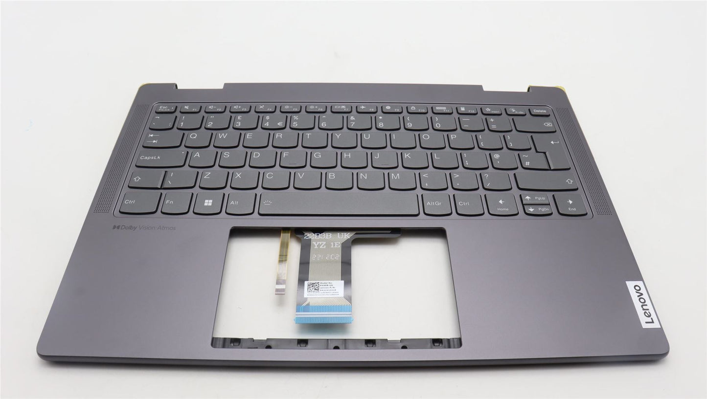 Lenovo Yoga 7 14IRL8 Keyboard Palmrest Top Cover UK Storm Grey 5CB1L40837