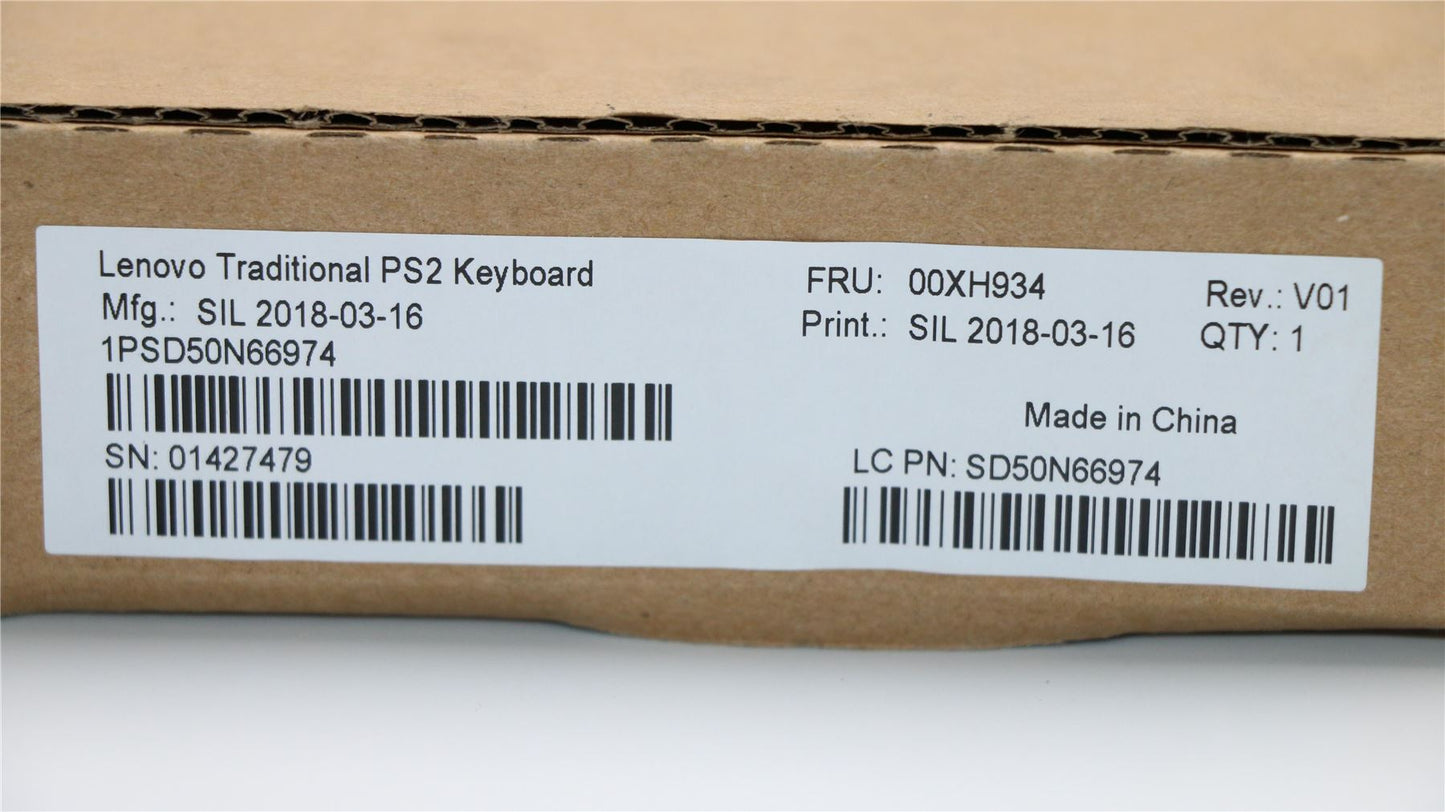 Lenovo ThinkStation P310 P410 P510 P710 P910 PS2 Wired Keyboard Black 00XH934