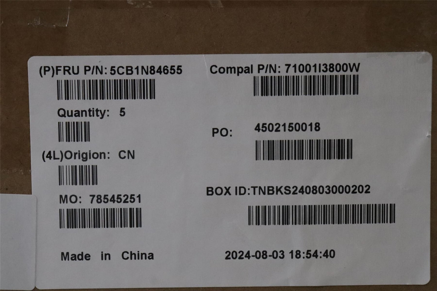 Lenovo Upper Case ASM UKE C 83DH LGBL 5CB1N84655