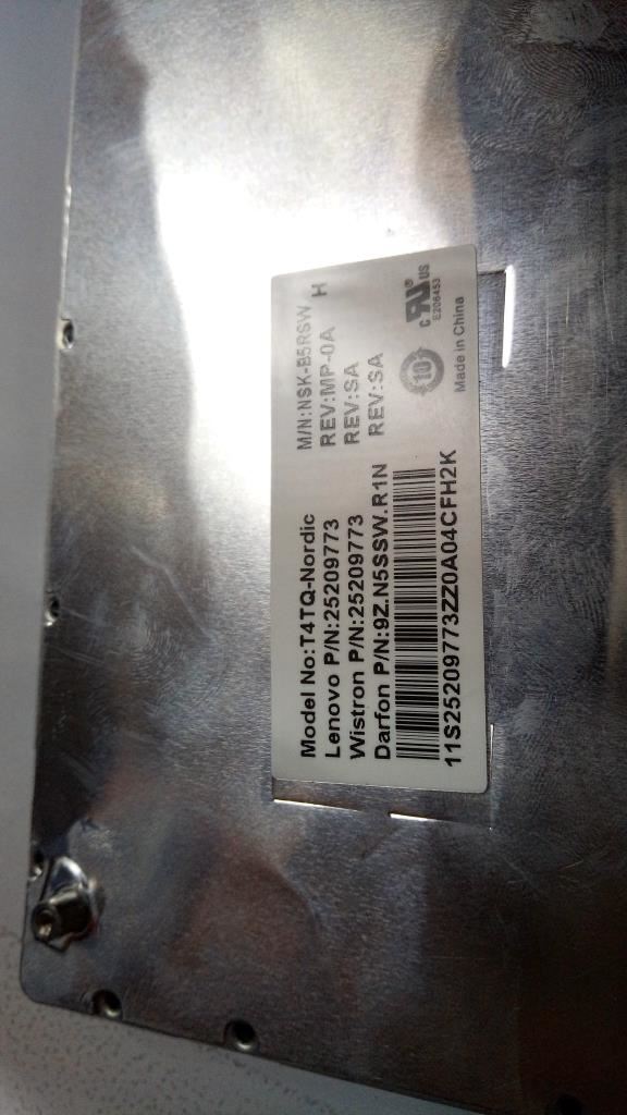 Lenovo DFT4TQ Nordic 102 Key black frame KBD Keyboard 25209773