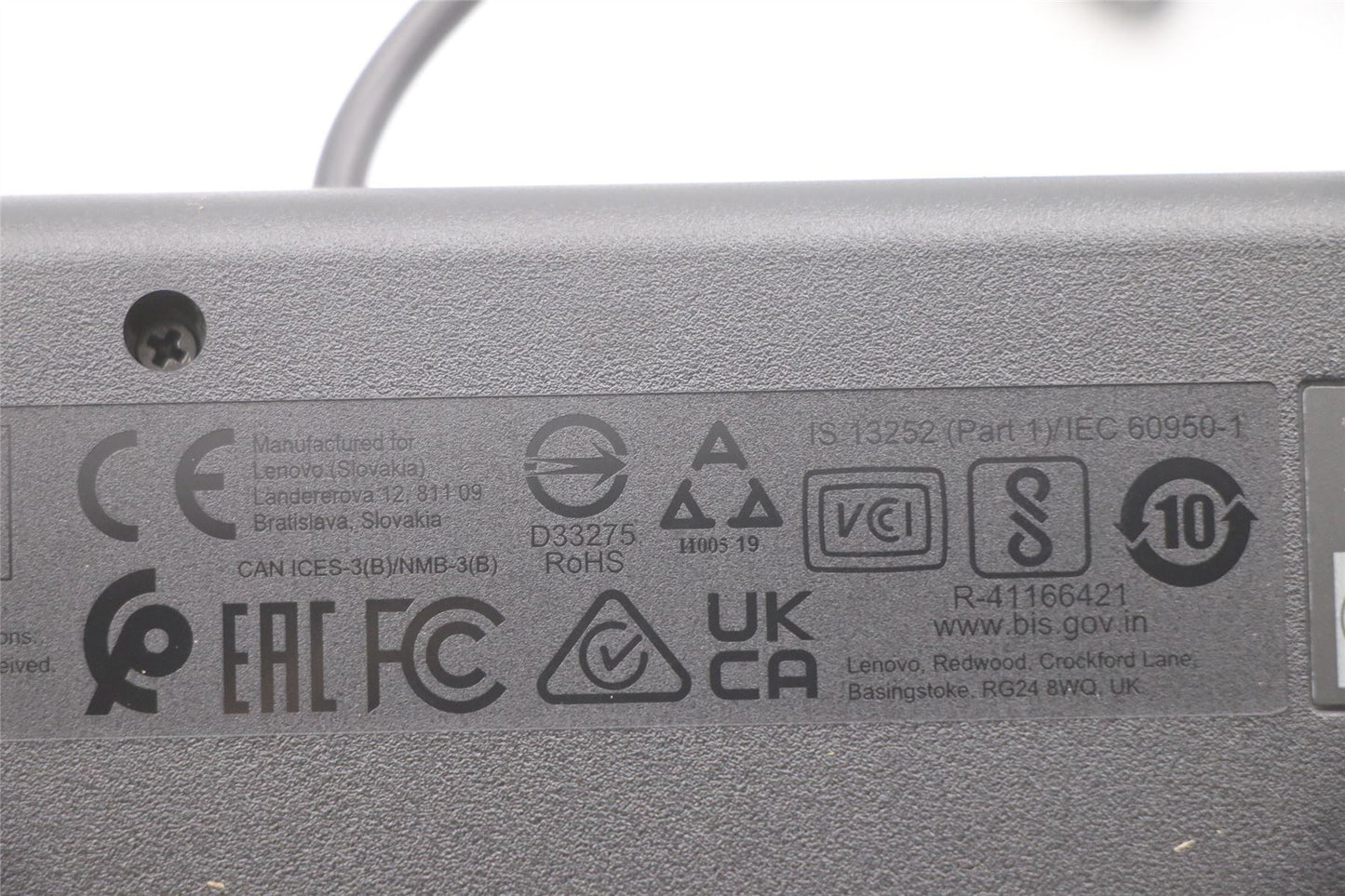 Lenovo USB TRDTNL KB BK SLV 00XH728