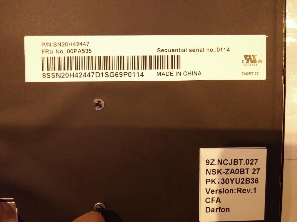 Lenovo TH-KBD, CFA, DFN, BL Canadian French Keyboard 01YT143