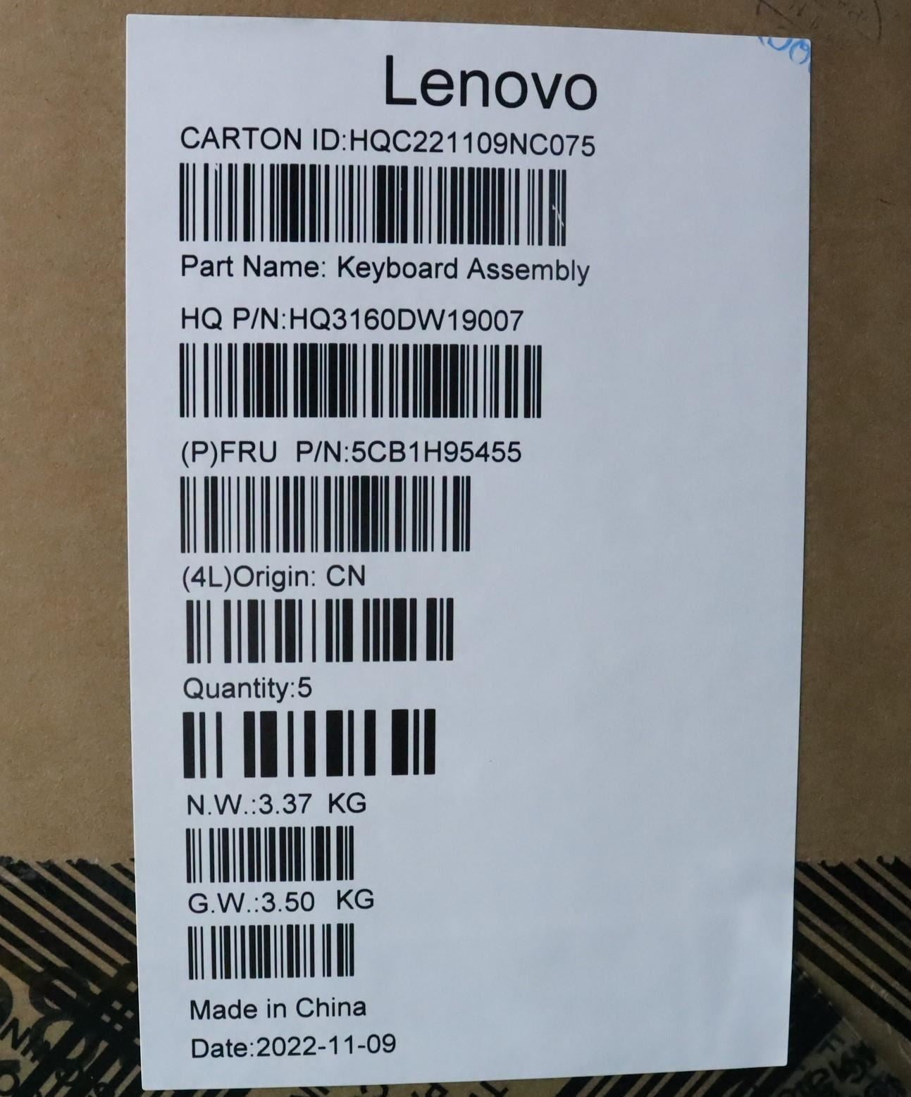 Lenovo IdeaPad 5 16IAH7 Palmrest Cover Touchpad Keyboard Russian Grey 5CB1H95455
