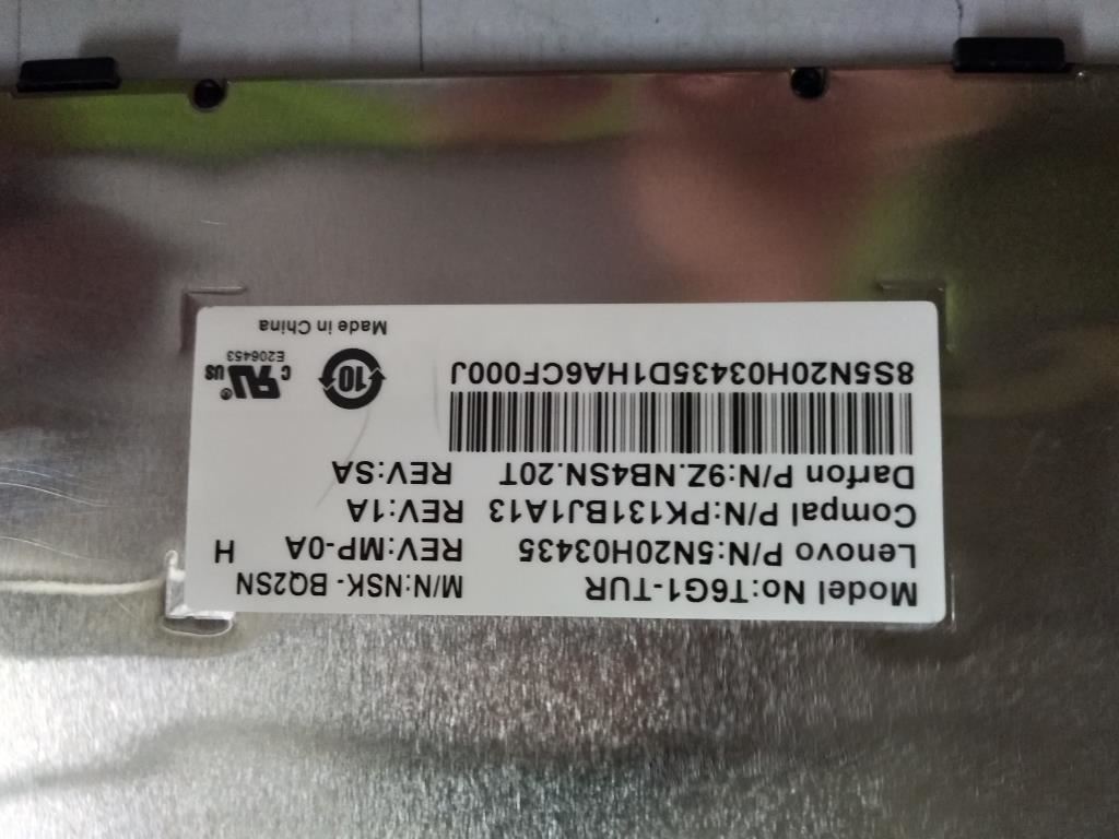 Lenovo TUR-T6G1-CCY-BlackKey-KBD Turkish Keyboard 5N20H03521