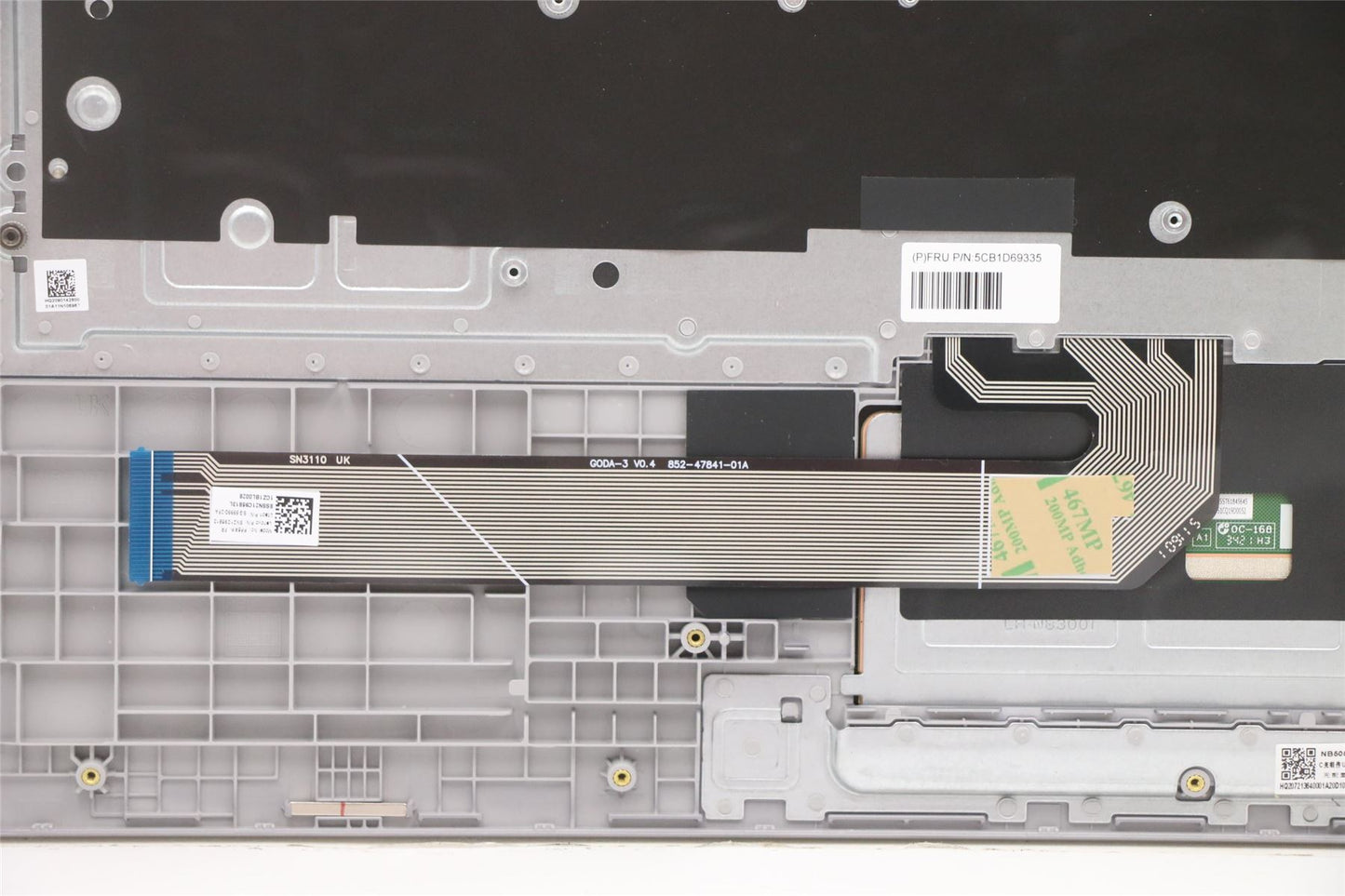 Lenovo IdeaPad 3 15IJL6 Palmrest Cover Touchpad Keyboard French Grey 5CB1D69335