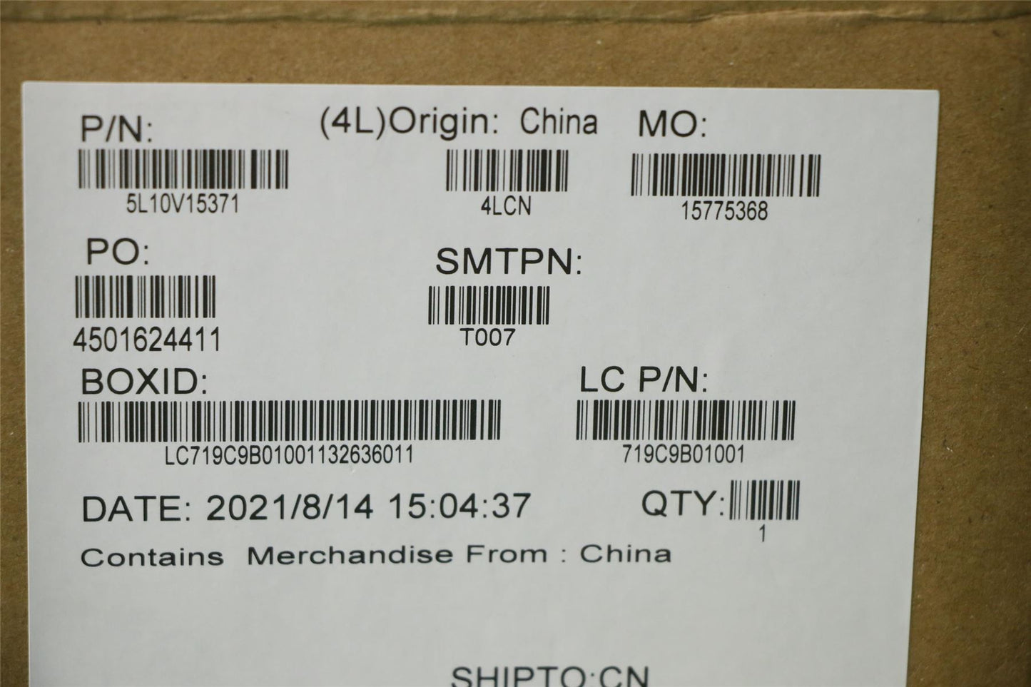 Lenovo LABEL FRU Label kit 5L10V15371