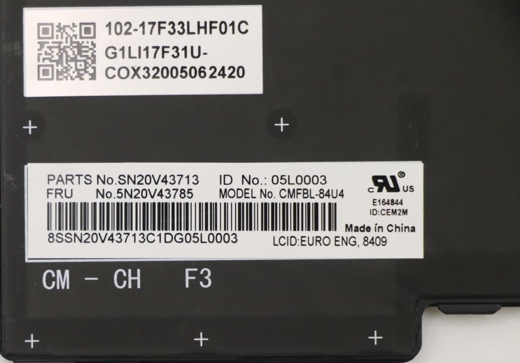 Lenovo ThinkPad P14s 1 P14s 2 T14 1 T14 2 Keyboard US Europe Black 5N20V43785