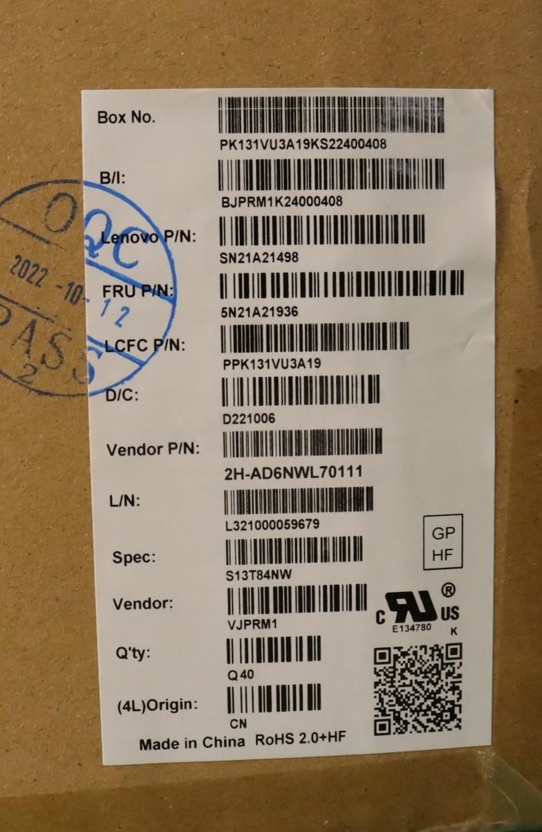 Lenovo ThinkPad X13 2 Keyboard Norwegian Black 5N21A21936