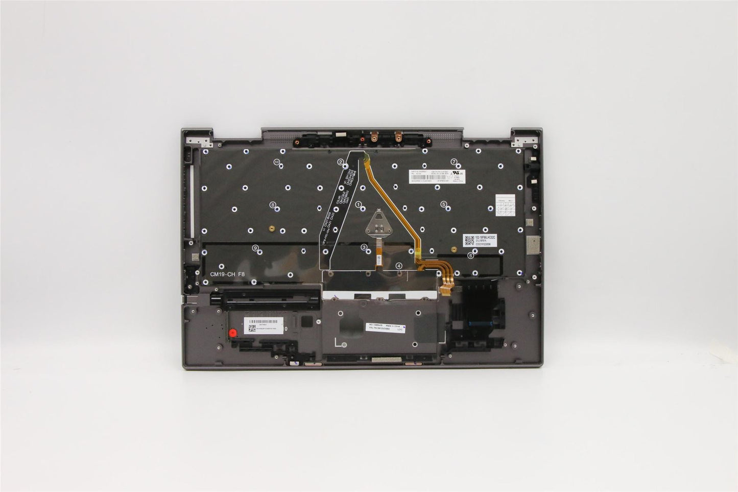 Lenovo Yoga X1 4th Keyboard Palmrest Top Cover Slovenian Grey Backlit 5M10V24864