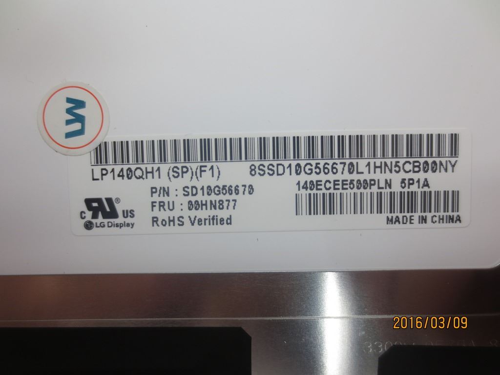 Lenovo LGD 14.0 WQHD IPS AG 00HN877