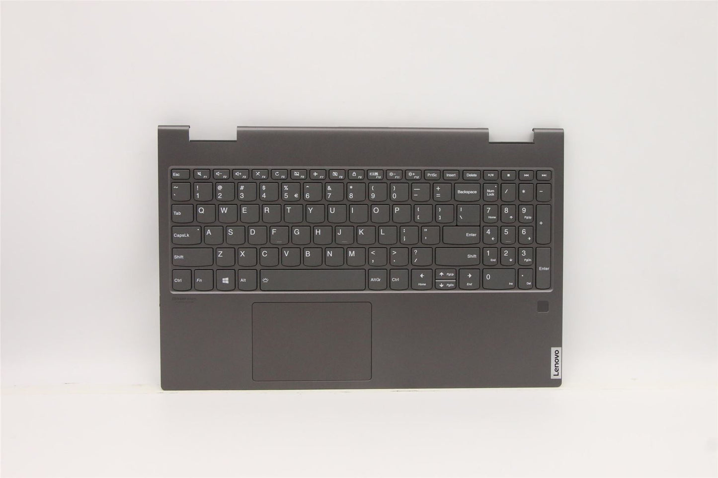 Lenovo C740 15IML Palmrest Cover Touchpad Keyboard US Euro Iron Grey 5CB0U43812