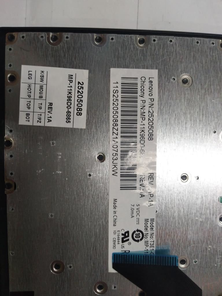 Lenovo CCYT3E1Ger85keyBLKKeyBlackF KBD Keyboard 25205088