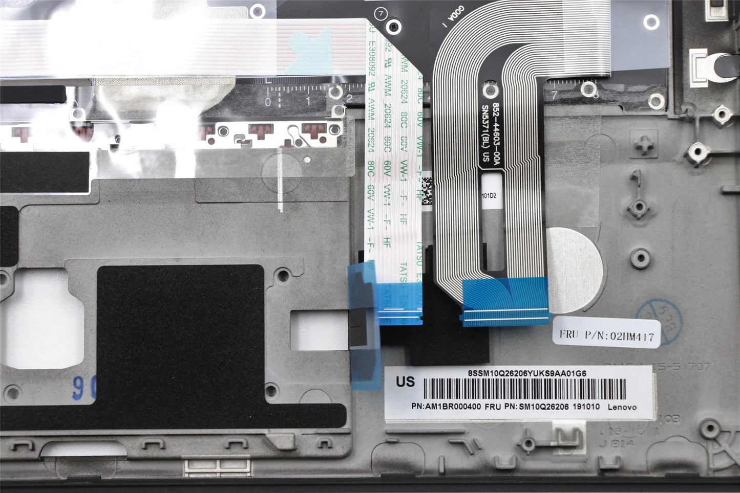 Lenovo ThinkPad T490s Keyboard Palmrest Top Cover Arabic Black Backlit 02HM417