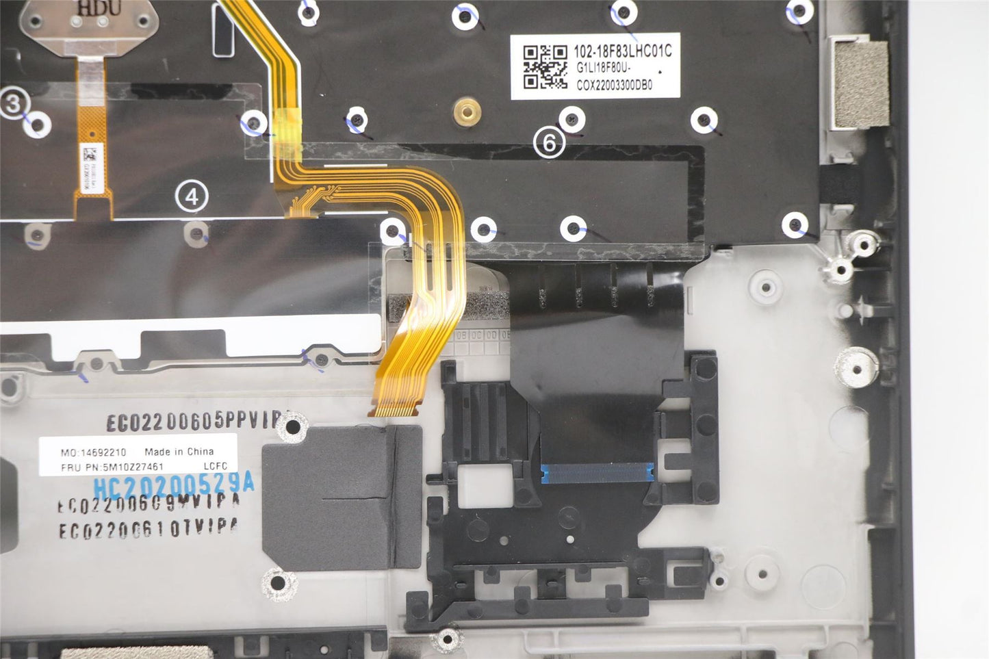 Lenovo ThinkPad X1 8th Gen Keyboard Palmrest Top Cover Greek US 5M10Z27461