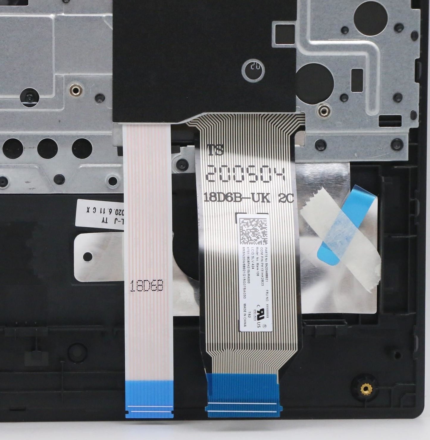 Lenovo ThinkPad E15 2 Tastatur-Handballenauflage-Oberabdeckung UK Schwarz mit Hintergrundbeleuchtung 5M10W64634