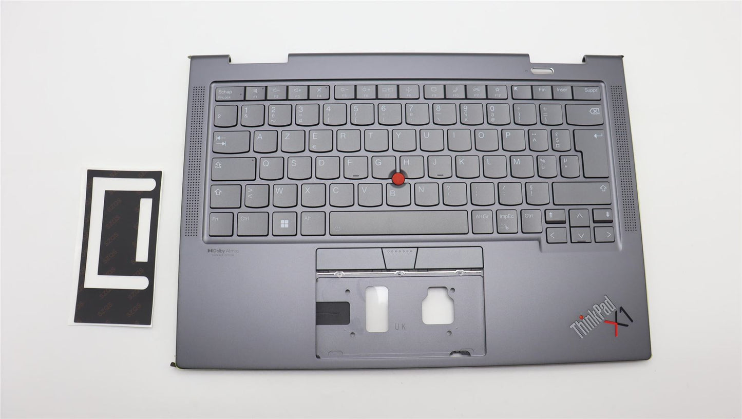 Lenovo Yoga X1 7th Keyboard Palmrest Top Cover French Grey 5M11H45734