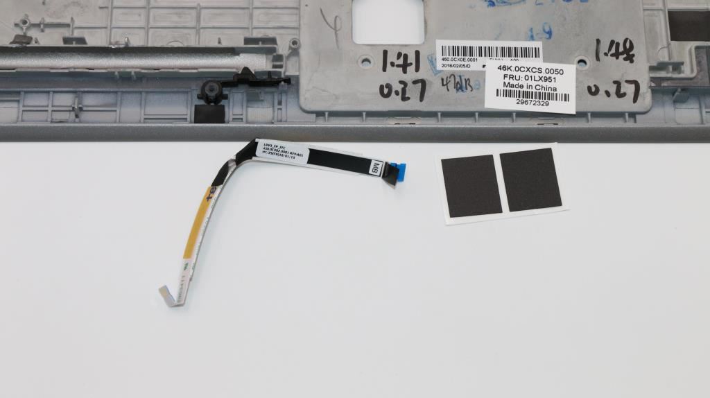 Lenovo Yoga X1 3rd Keyboard Palmrest Top Cover French Silver Backlit 01LX951