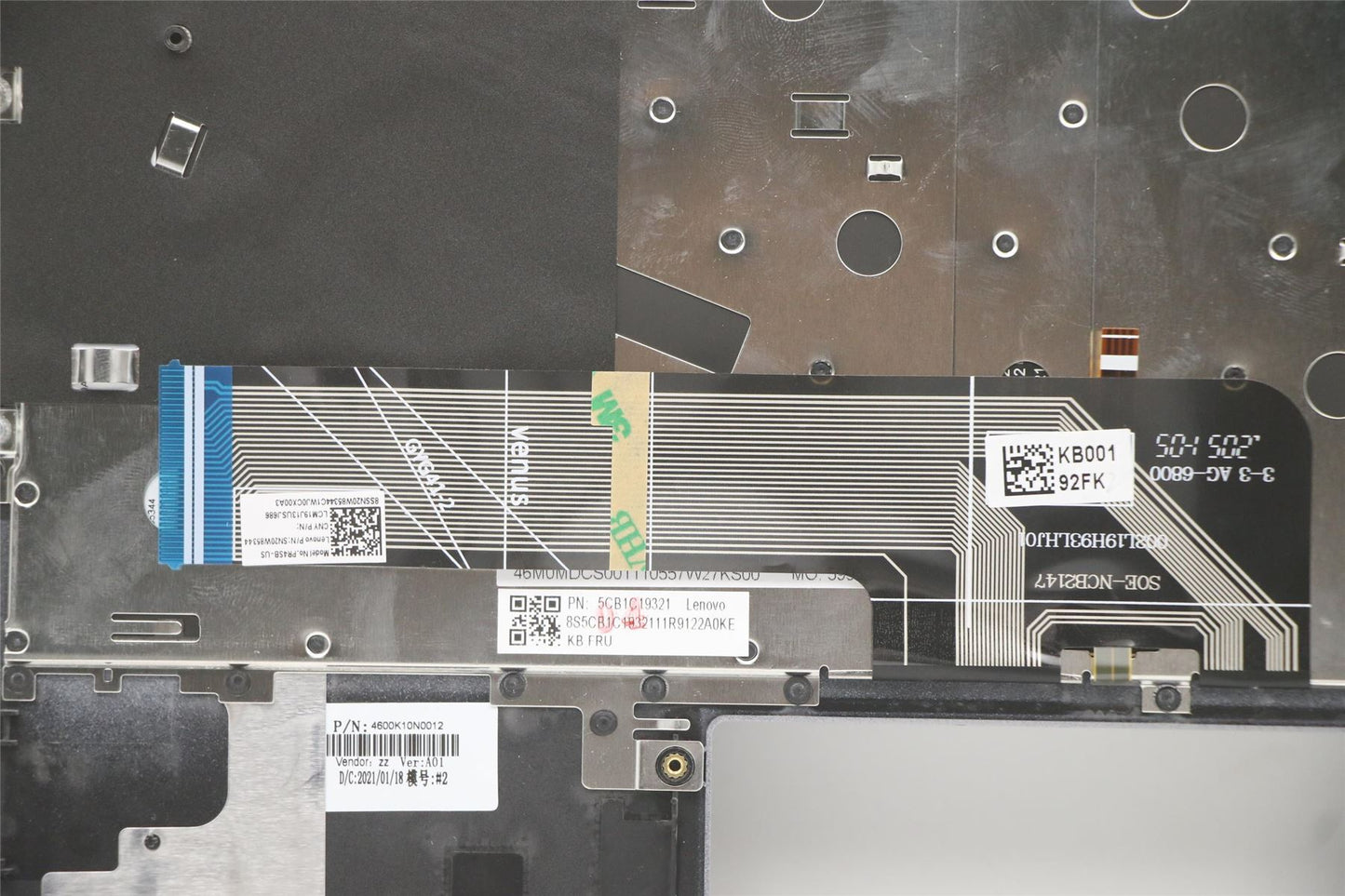 Lenovo Upper Case ASM_US W 82HU NFB PG 5CB1C19321