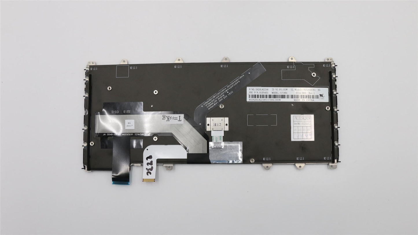Lenovo Yoga 370 Keyboard Hungarian Black Backlit 01EN401