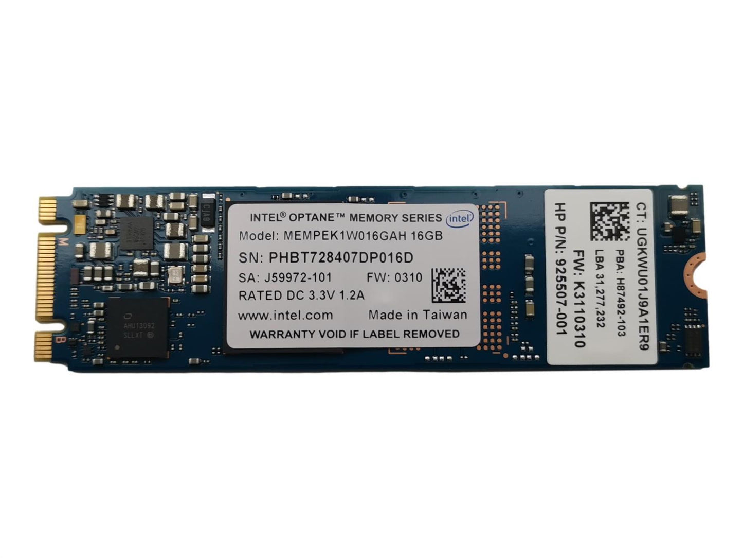 HP 16GB M 2 2280 SB PCIE GEN 3 X 925507-001, L08717-001, 921836-001, 921836-800, L09145-001, L09145-002