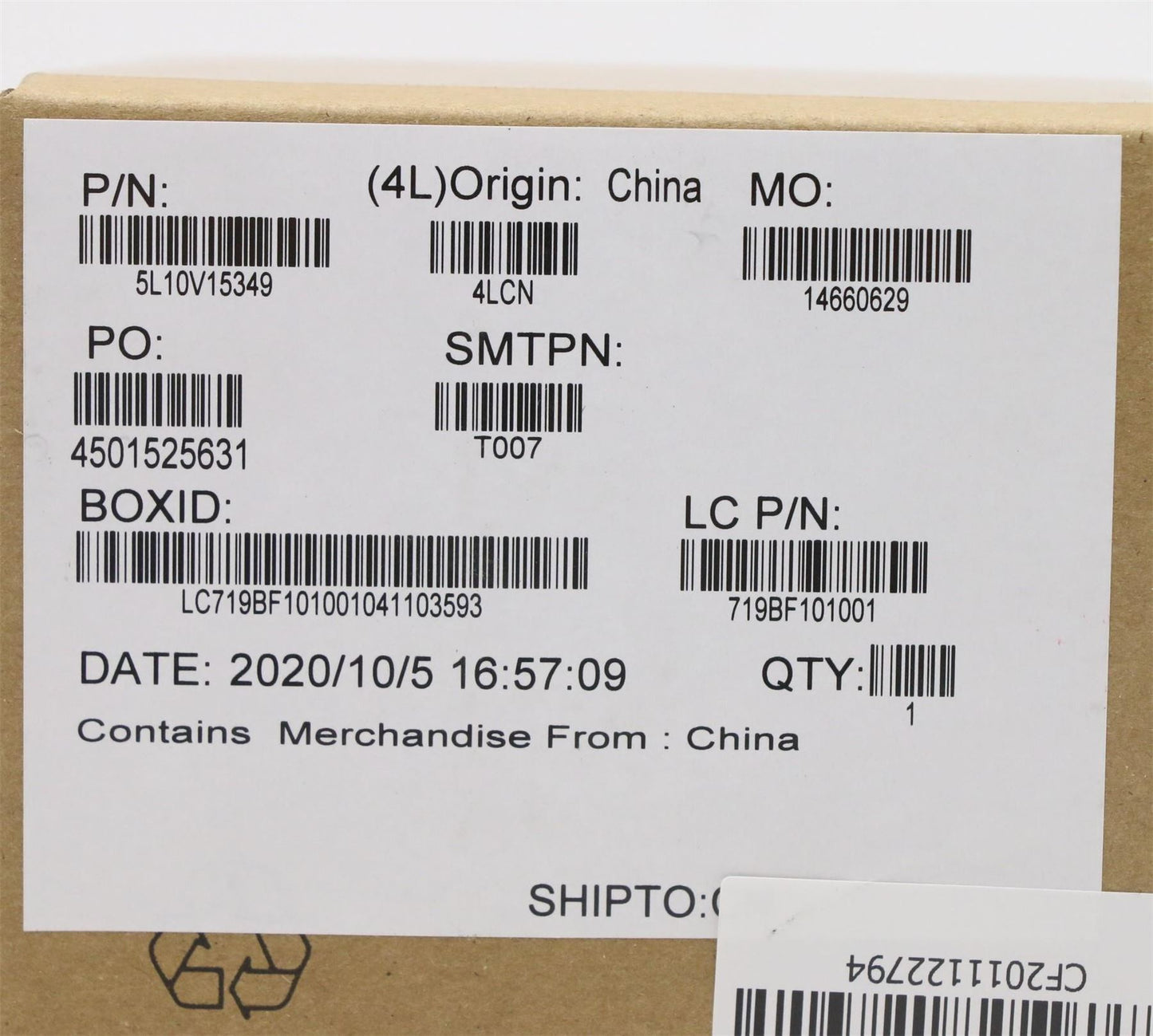 Lenovo ThinkPad P14s Gen 1 Screw Screws Set Kit 5L10V15349