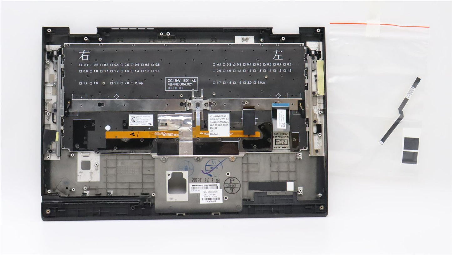 Lenovo Yoga X1 3rd Keyboard Palmrest Top Cover Japanese Black Backlit 02HL900