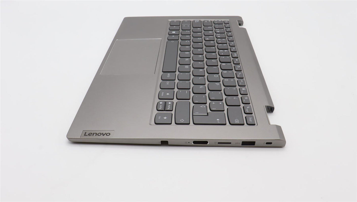 Lenovo Yoga 14s G3 IRU Palmrest Cover Touchpad Keyboard Spanish Grey 5CB1L43737