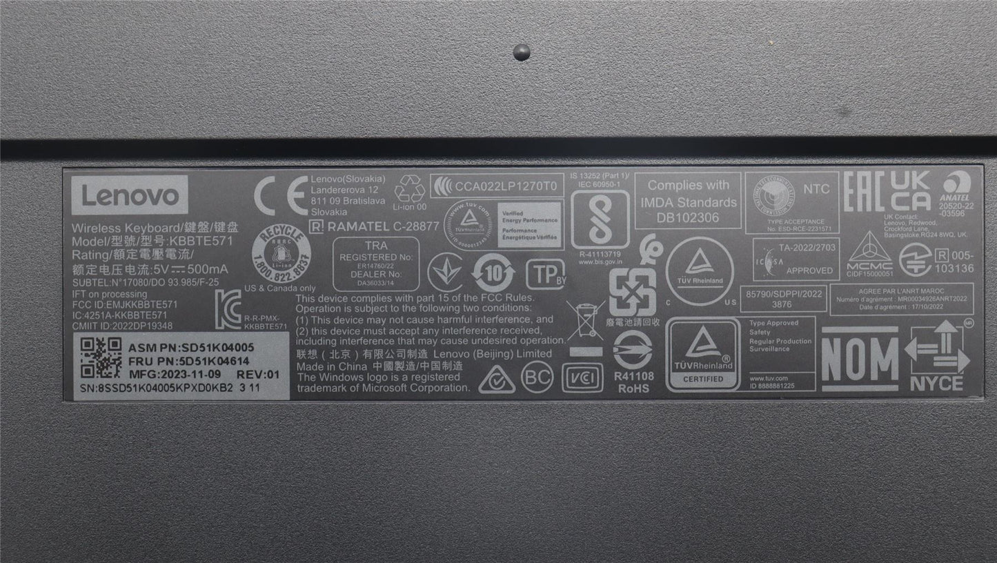 Lenovo Slim KB II-Portugese 5D51K04614