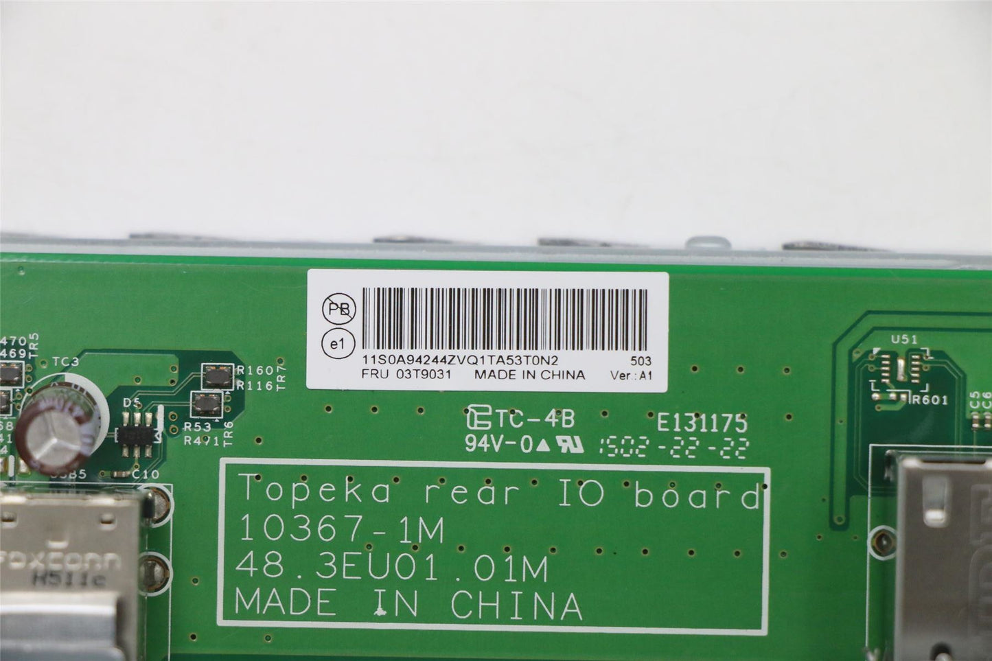 Lenovo MECH_ASM FRU Rear IO Board w/COM and DP 03T9031