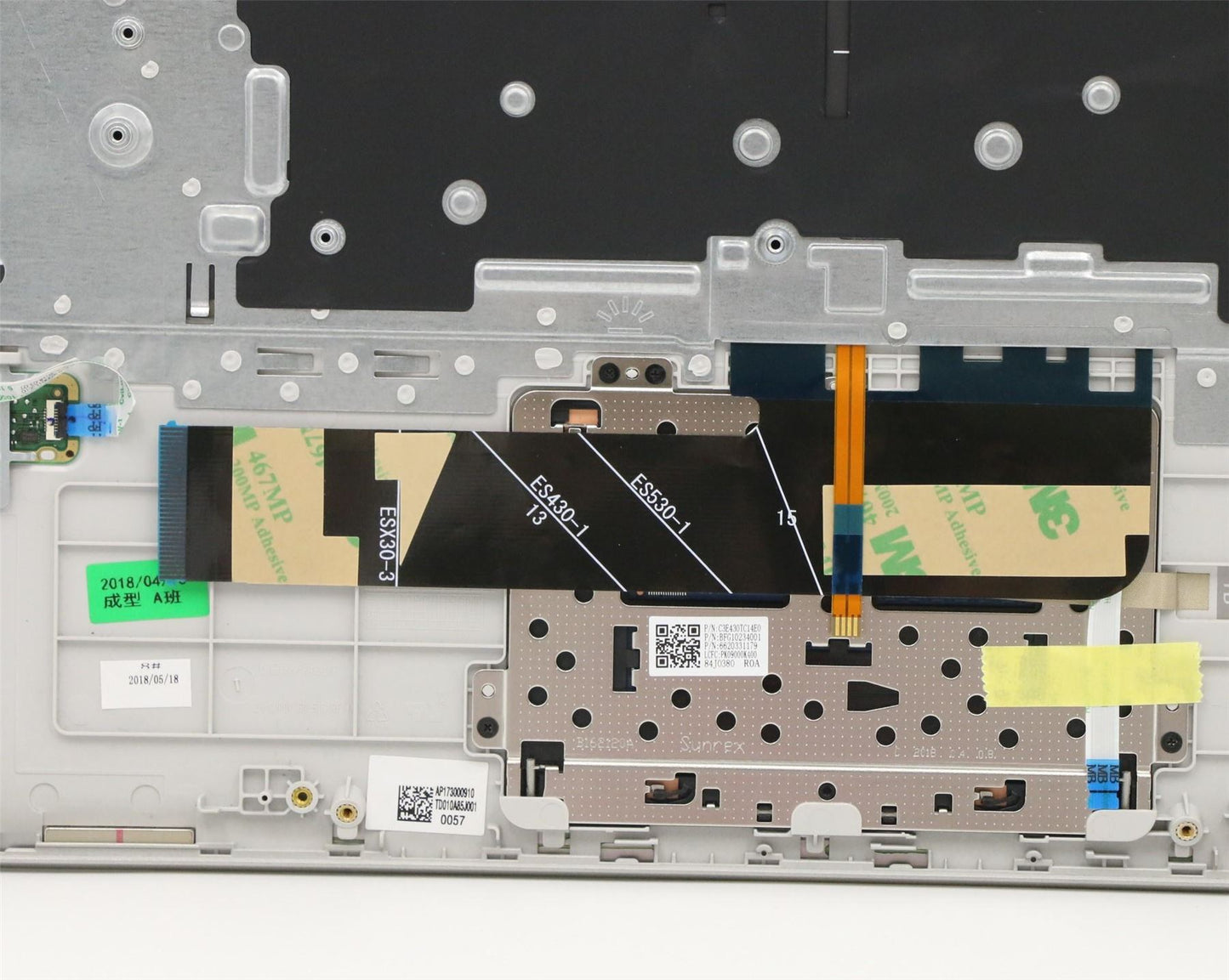 Lenovo Yoga 530-14IKB Tastatur-Handballenauflage, obere Abdeckung, tschechisch, slowakisch, 5CB0R08735