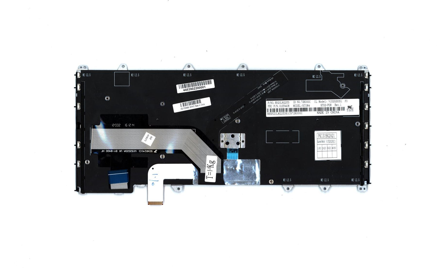 Lenovo Yoga 370 Keyboard Portuguese Black Backlit 01EN408