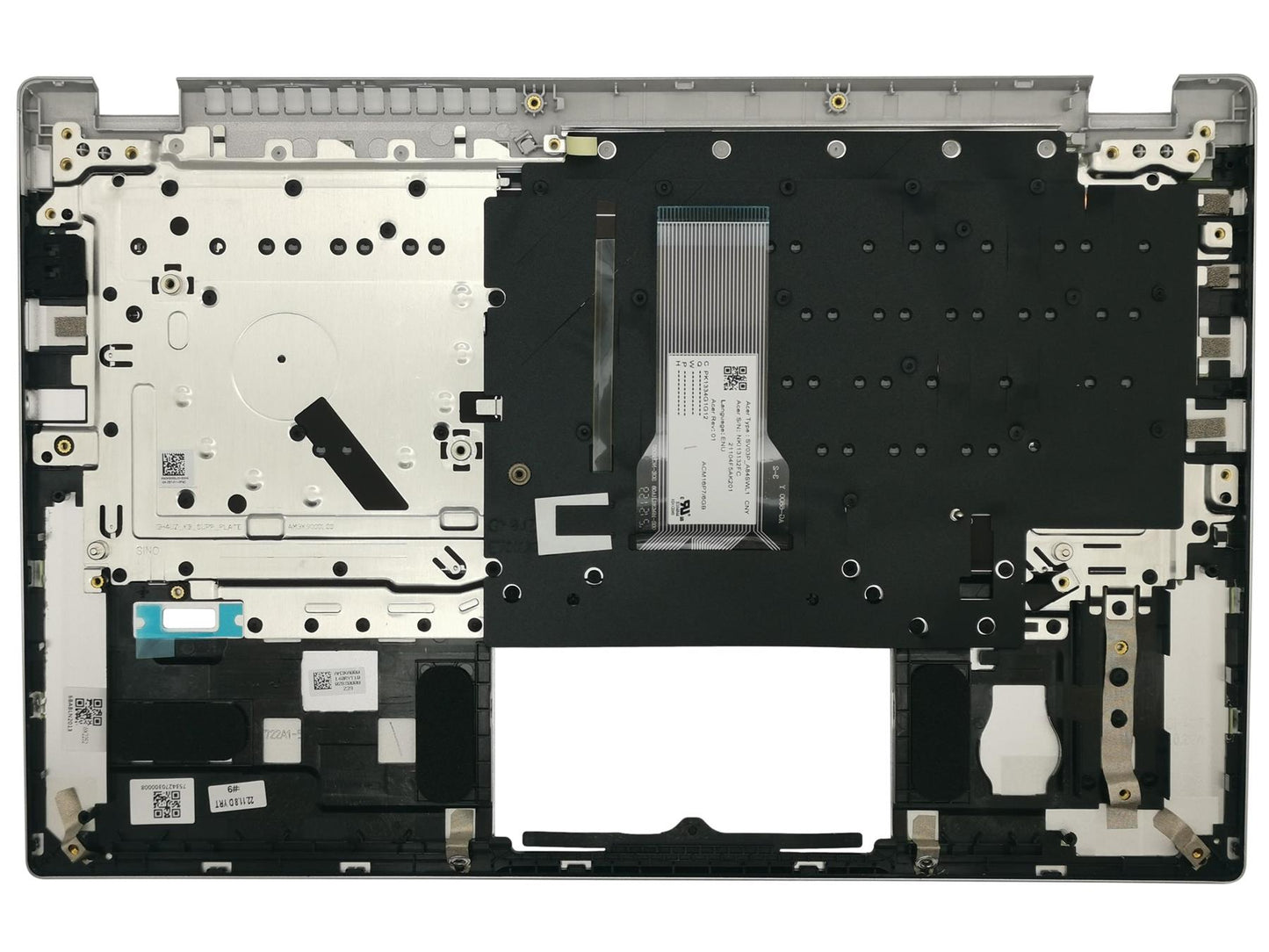 Acer Swift SF314-511 Palmrest Cover Keyboard UK Silver Backlit 6B.ABLN2.013