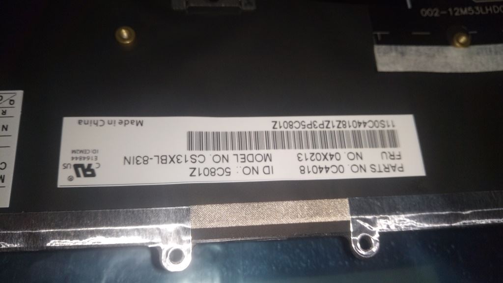 Lenovo CS13X, IN, CHY, Backlit Indian English Keyboard 04X0213