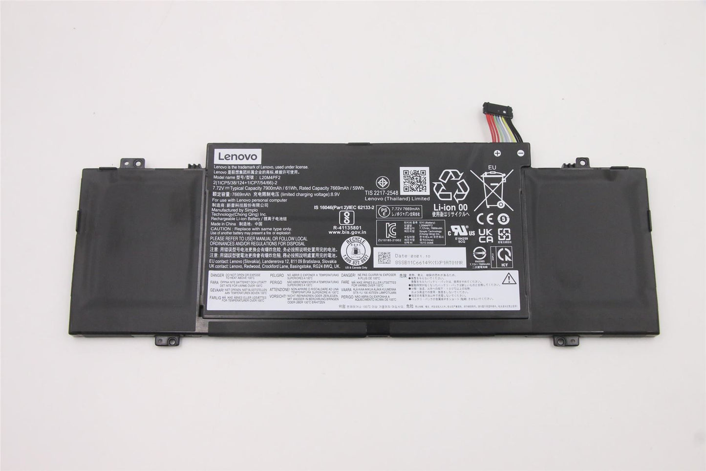 Lenovo SP/B L20M4PF2 7.72V61Wh4cell 5B11C66148