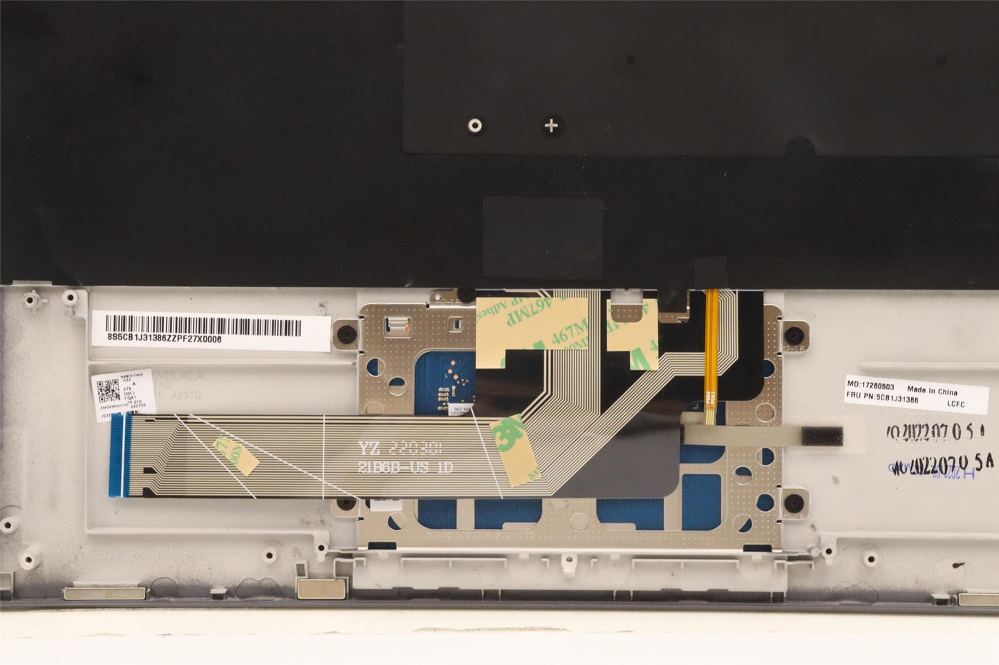 Lenovo Yoga 7 13IAP7 Palmrest Cover Touchpad Keyboard US Euro 5CB1J31386
