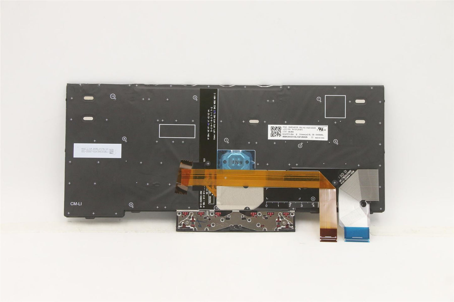 Lenovo ThinkPad L13 2 X13 Keyboard Ukrainian Black Backlit 5N20V43205