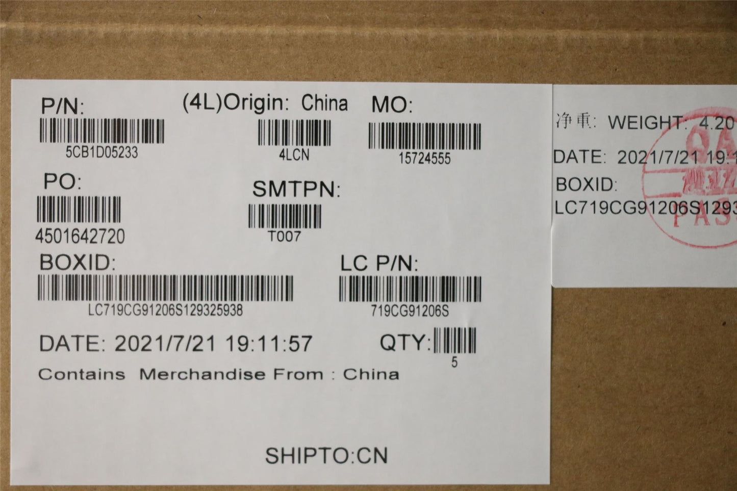 Lenovo 5 16ITH6H Palmrest Cover Touchpad Keyboard US Slate Grey 5CB1D05233