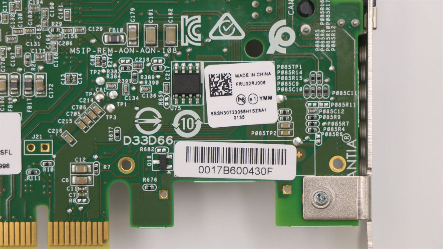 Lenovo NETWRK_CRD Aquantia 5G PCIE NIC adapter 02RJ006