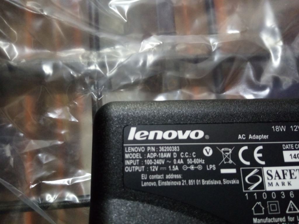 Lenovo Delta ADP-18AW DC 12V 1.5A AC Charger Adapter 36200383