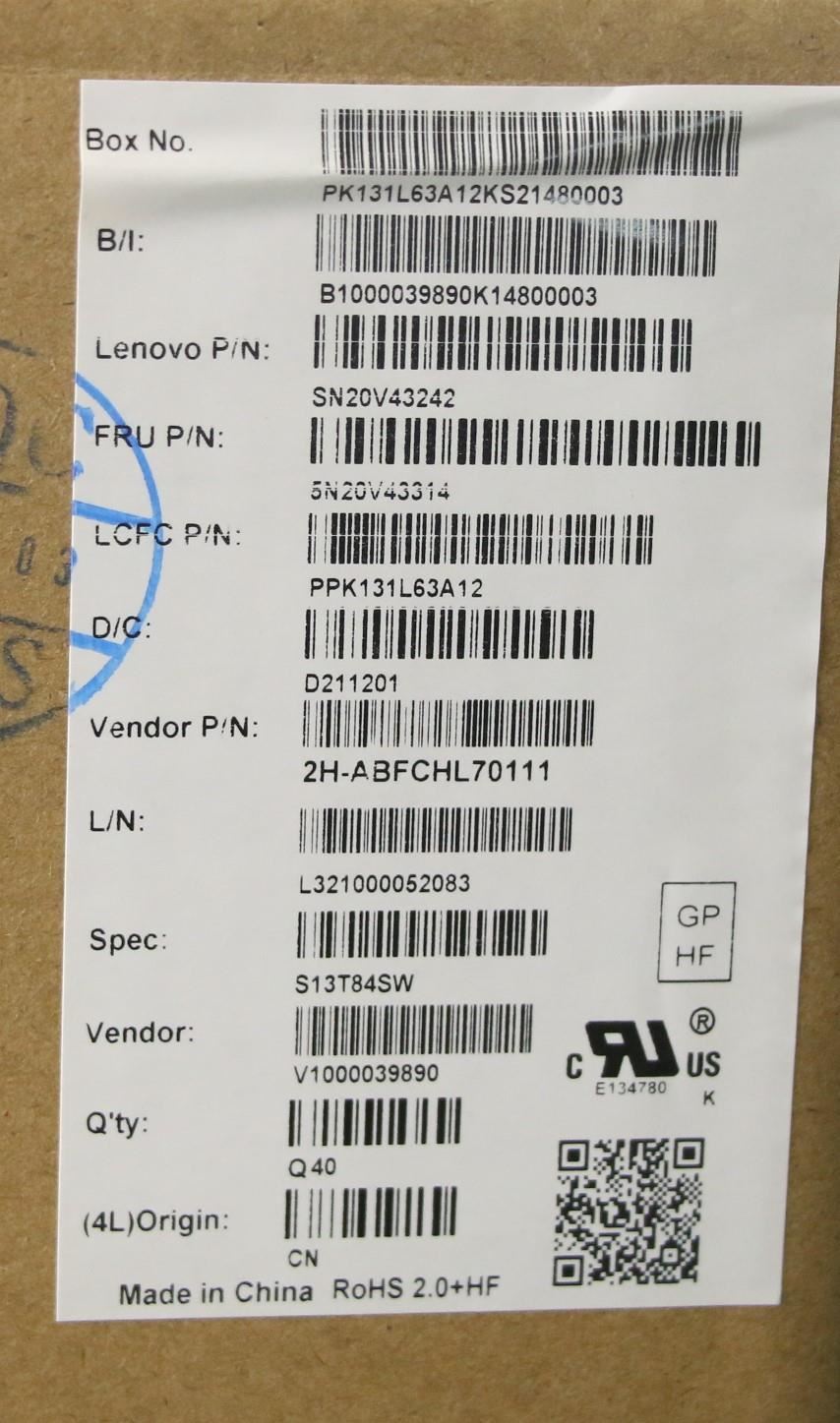 Lenovo ThinkPad L13 2 X13 Keyboard Swiss Black 5N20V43314