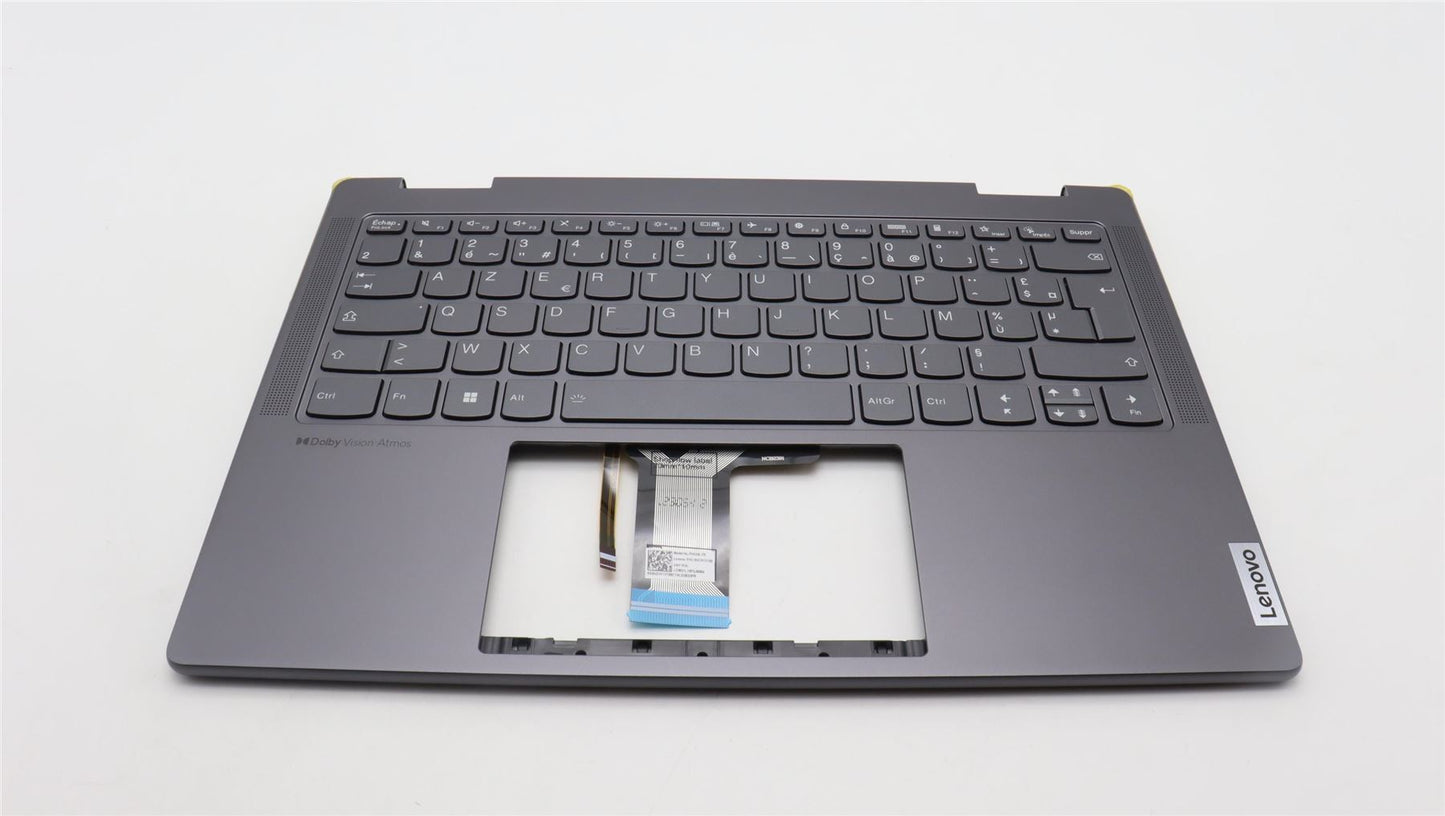 Lenovo Yoga 7 14ARP8 Keyboard Palmrest Top Cover French Storm Grey 5CB1L48313