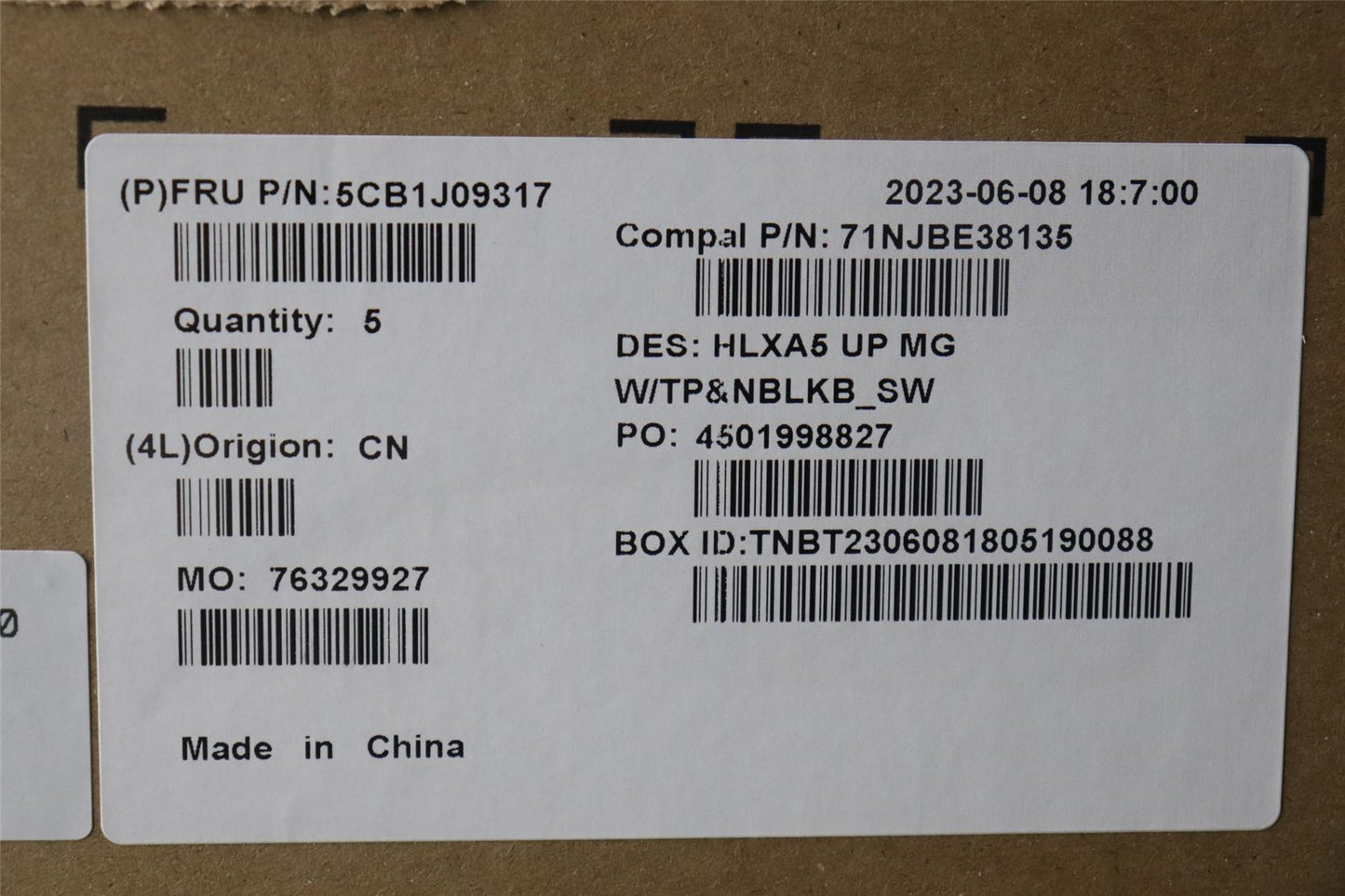 Lenovo Upper Case ASM_SWS C21DJ MGNBL 5CB1J09317