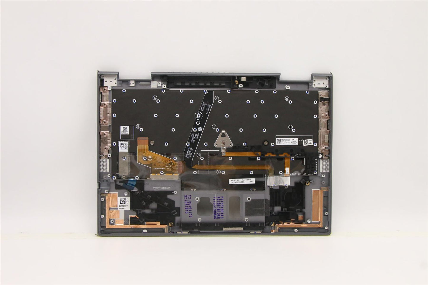 Lenovo Yoga X1 6. Tastatur-Handballenauflage, obere Abdeckung, US-Grau, Hintergrundbeleuchtung, 5M11C40988