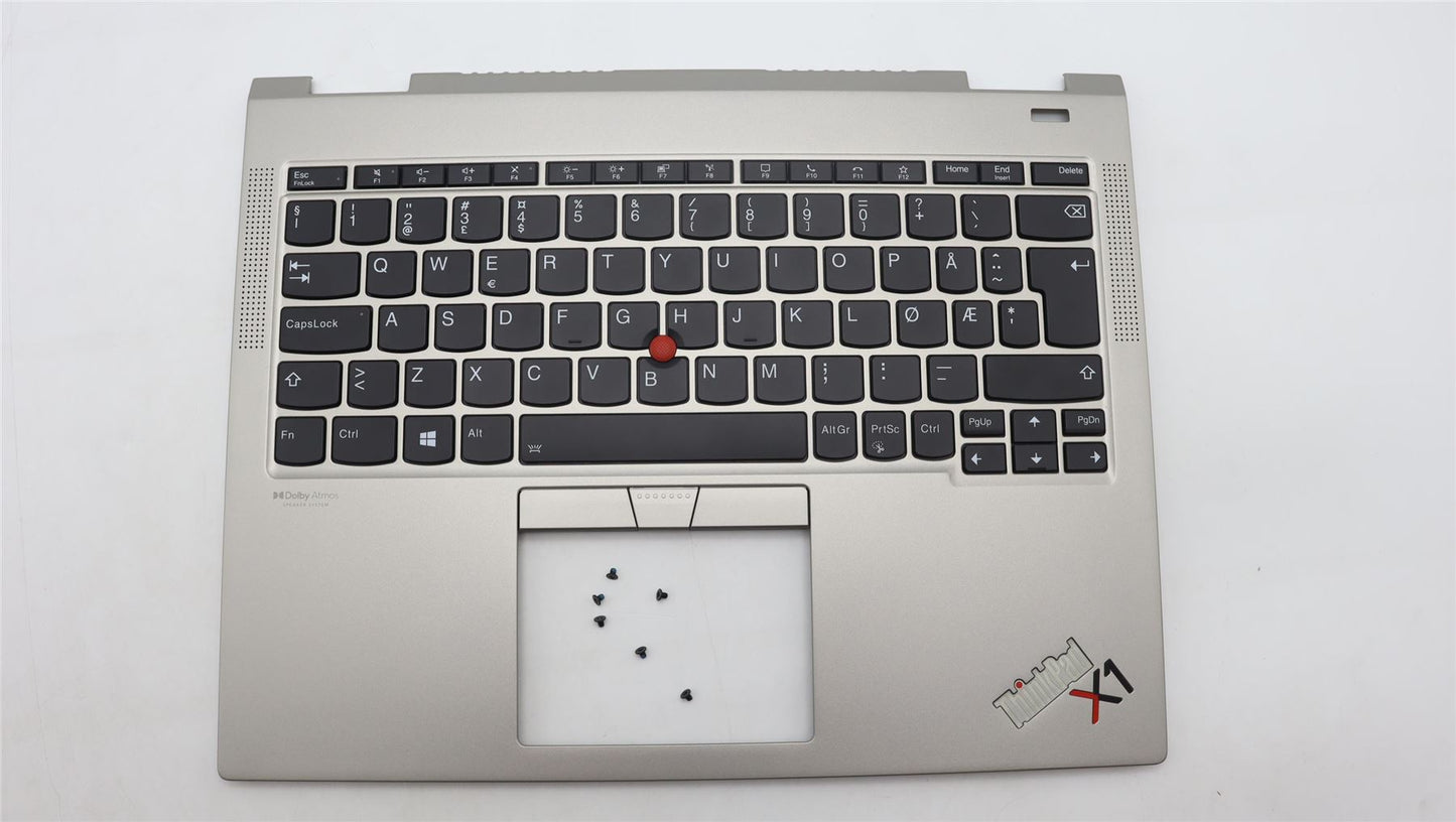 Lenovo ThinkPad X1 Keyboard Palmrest Top Cover Norwegian Titanium 5M11B59860